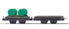 wagon Busch Wagon plateforme avec 2 fûts wagon Busch Wagon plateforme avec 2 fûts