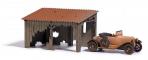 decors Busch Grange + voiture ancienne kit decors Busch Grange + voiture ancienne kit