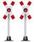 accessoire Busch "2 signaux avertisseurs ""DR"" " accessoire Busch "2 signaux avertisseurs ""DR"" "