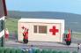 figurine Busch Poste sanitaire avec gyropodes figurine Busch Poste sanitaire avec gyropodes