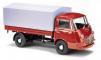 vehicule Busch Goliath bâché rouge clair vehicule Busch Goliath bâché rouge clair