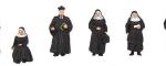 figurine Faller Religieuses + prêtre figurine Faller Religieuses + prêtre