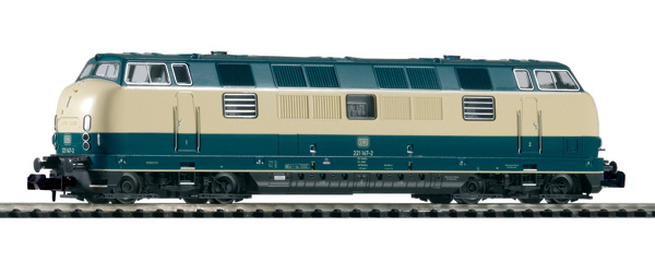 locomotive diesel PIKO Loco diesel BR221 beige/bleu