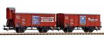 wagon PIKO Set 2 wagons Couverts wagon PIKO Set 2 wagons Couverts