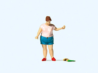 figurine Preiser Femme sans burger