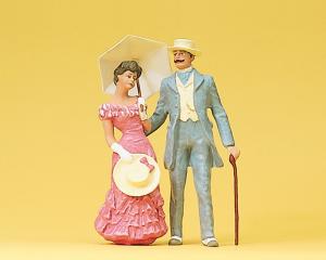 figurine Preiser couple avec ombrelle