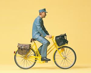figurine Preiser facteur a bicyclette