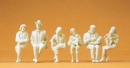 figurine Preiser personnages assis non peints