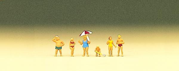 figurine Preiser famille à la plage